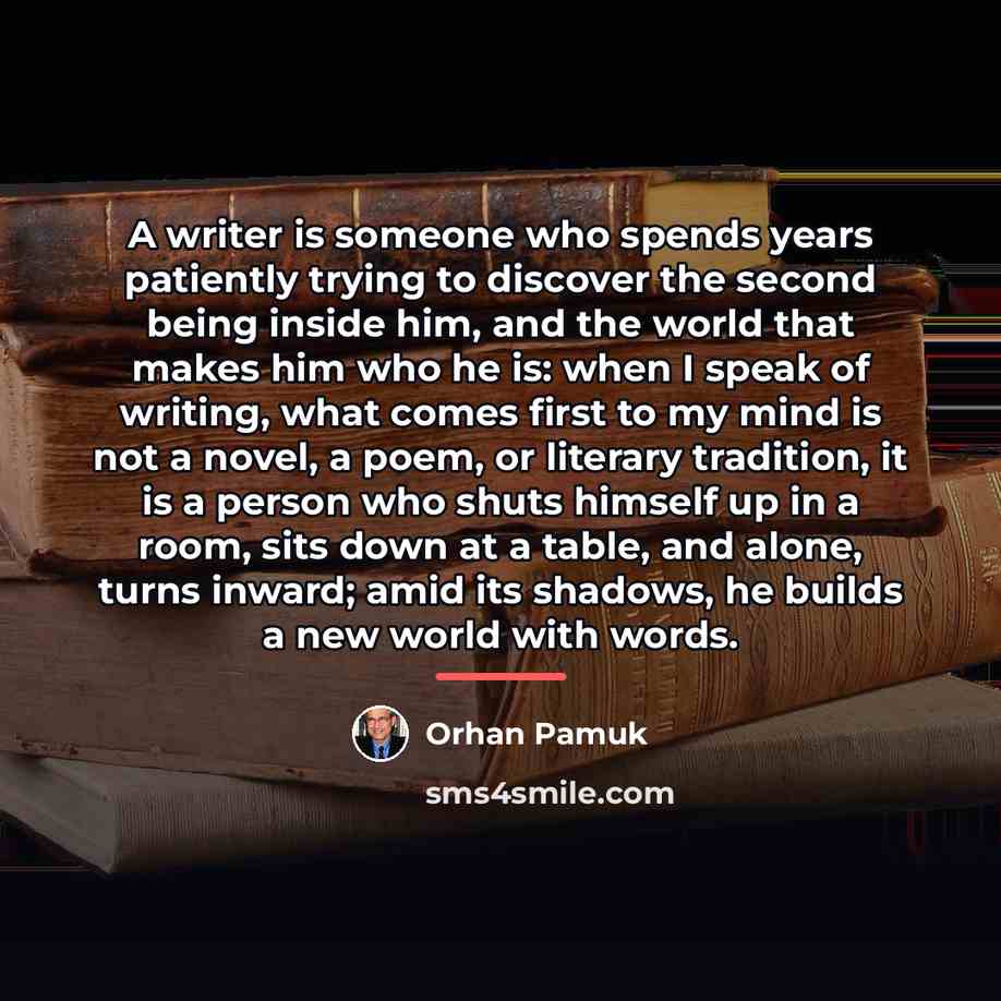 “A writer is someone who spends years patiently trying to…” quote by Orhan Pamuk