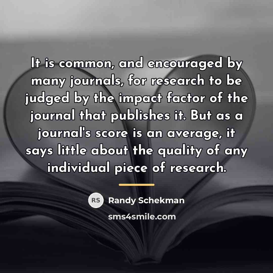 “It is common, and encouraged by many journals, for research…” quote by Randy Schekman