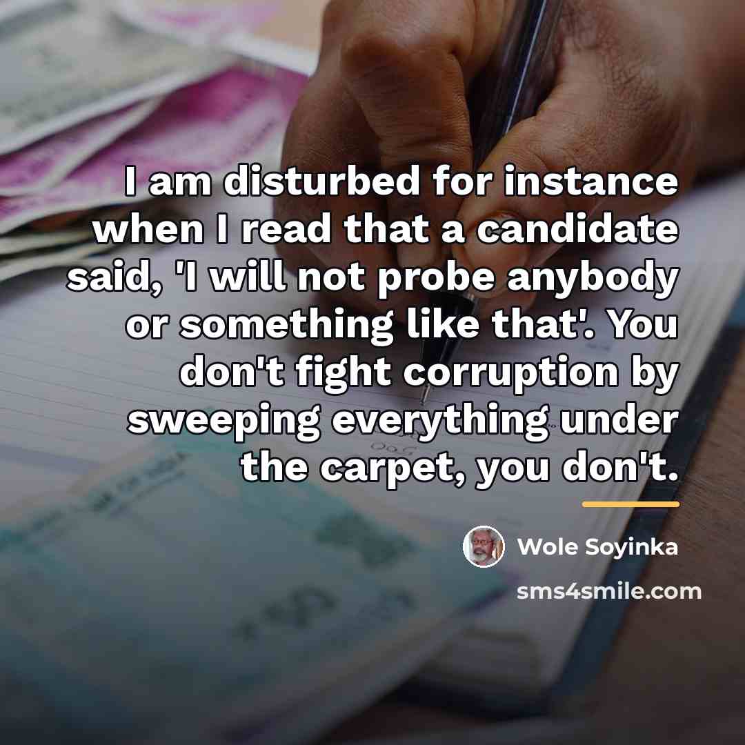 “I am disturbed for instance when I read that a…” quote by Wole Soyinka