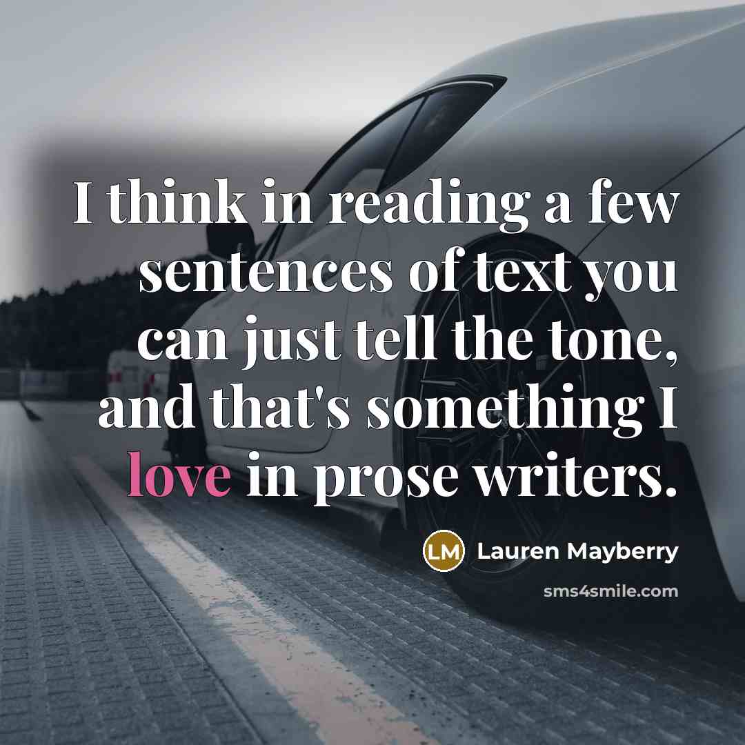 “I think in reading a few sentences of text you…” quote by Lauren Mayberry