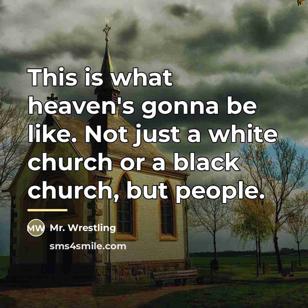 “This is what heaven's gonna be like. Not just a…” quote by Mr. Wrestling