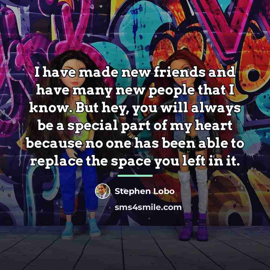 “I have made new friends and have many new people…” quote by Stephen Lobo