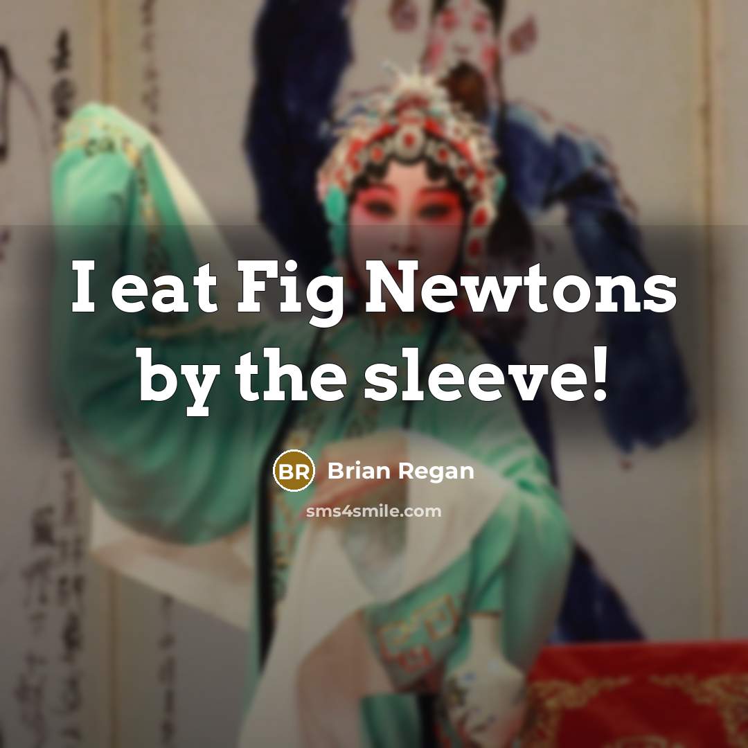 “I eat Fig Newtons by the sleeve!…” quote by Brian Regan