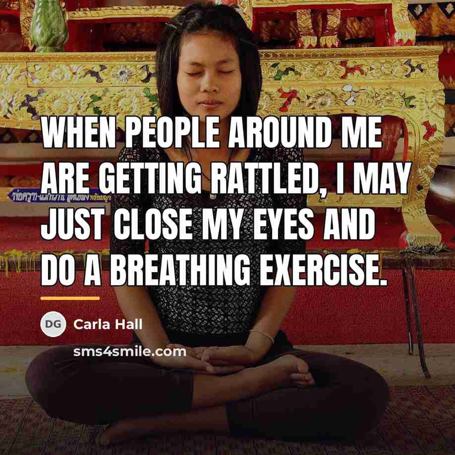 “When people around me are getting rattled, I may just…” quote by Carla Hall