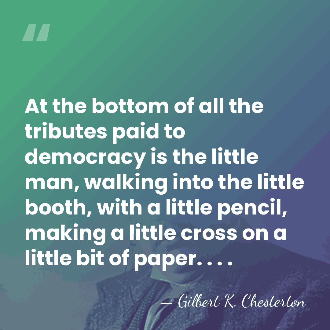 At the bottom of all the tributes paid to democracy is the&hellip; - Gilbert K. Chesterton