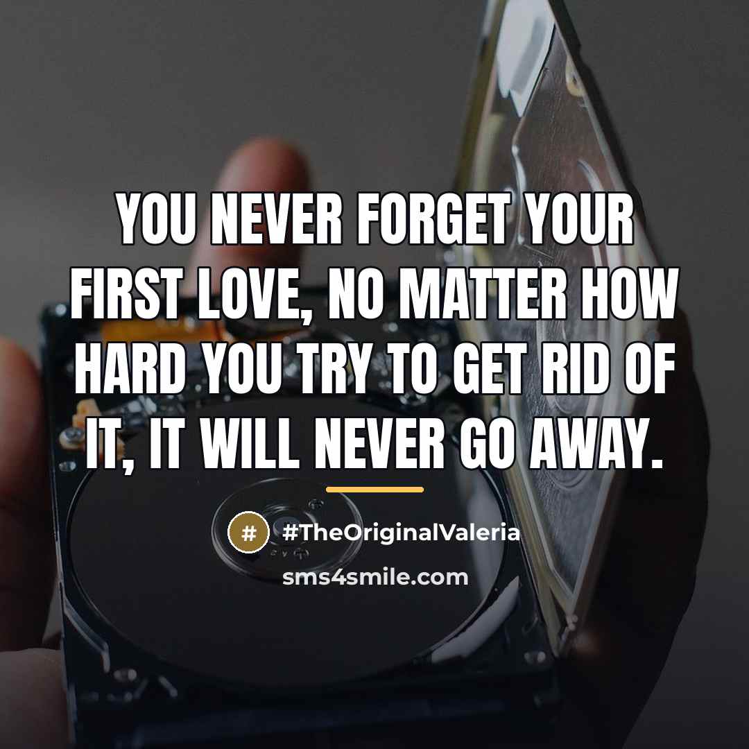 “You never forget your first love, No matter how hard…” quote by TheOriginalValeria
