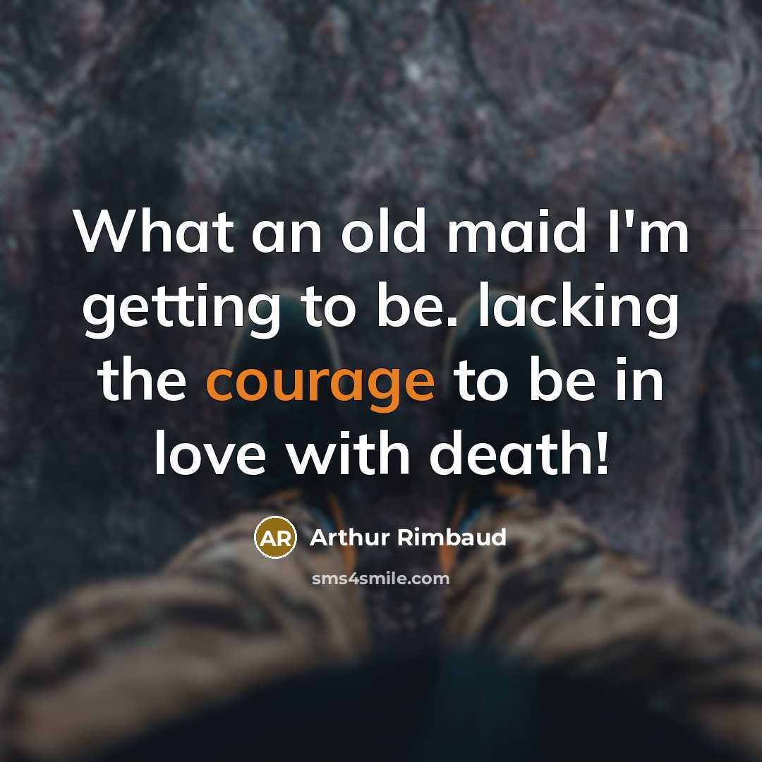 “What an old maid I'm getting to be. lacking the…” quote by Arthur Rimbaud