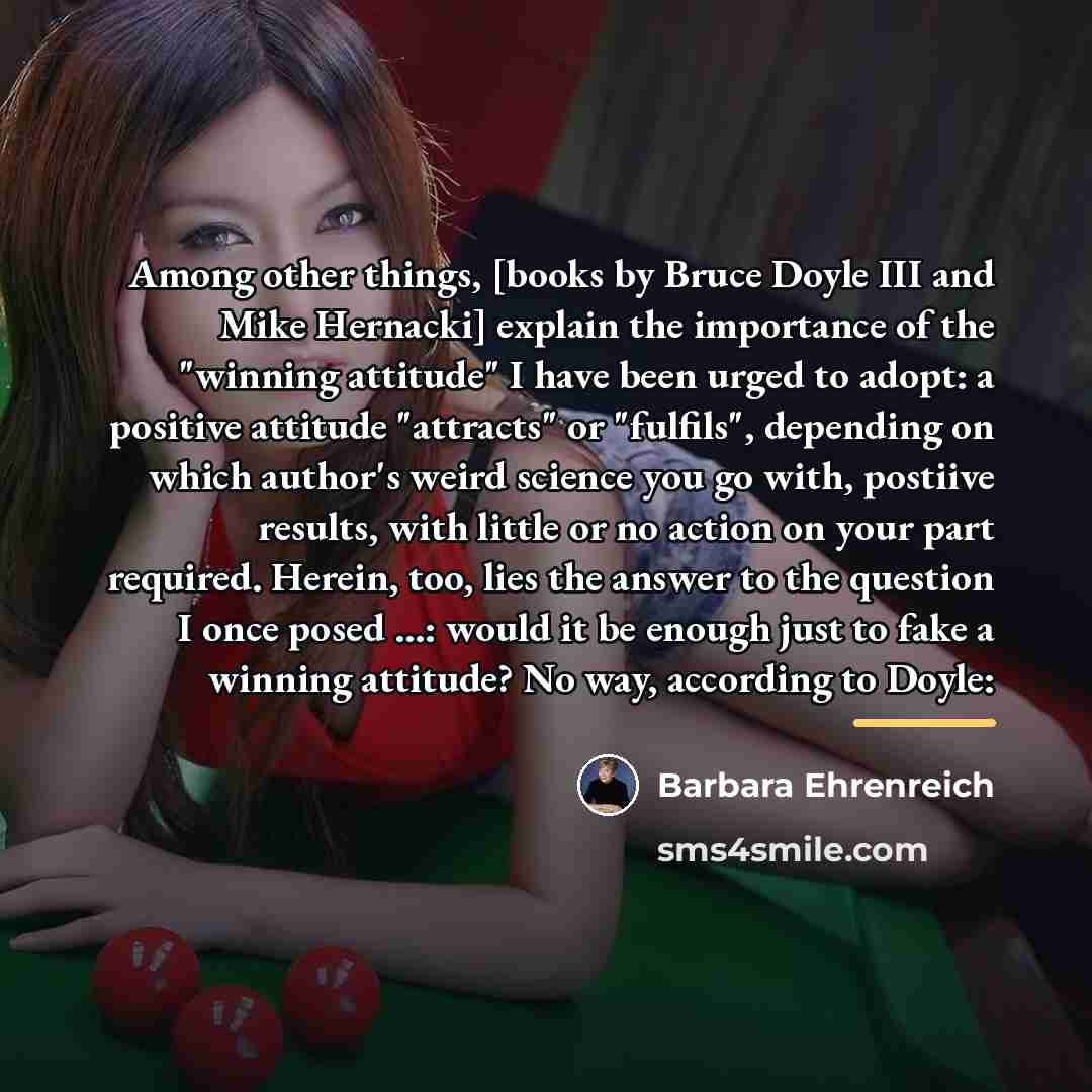 “Among other things, [books by Bruce Doyle III and Mike…” quote by Barbara Ehrenreich