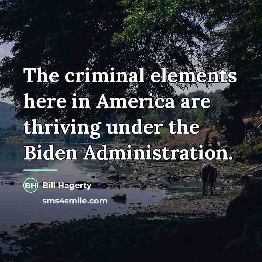 “The criminal elements here in America are thriving under the…” quote by Bill Hagerty