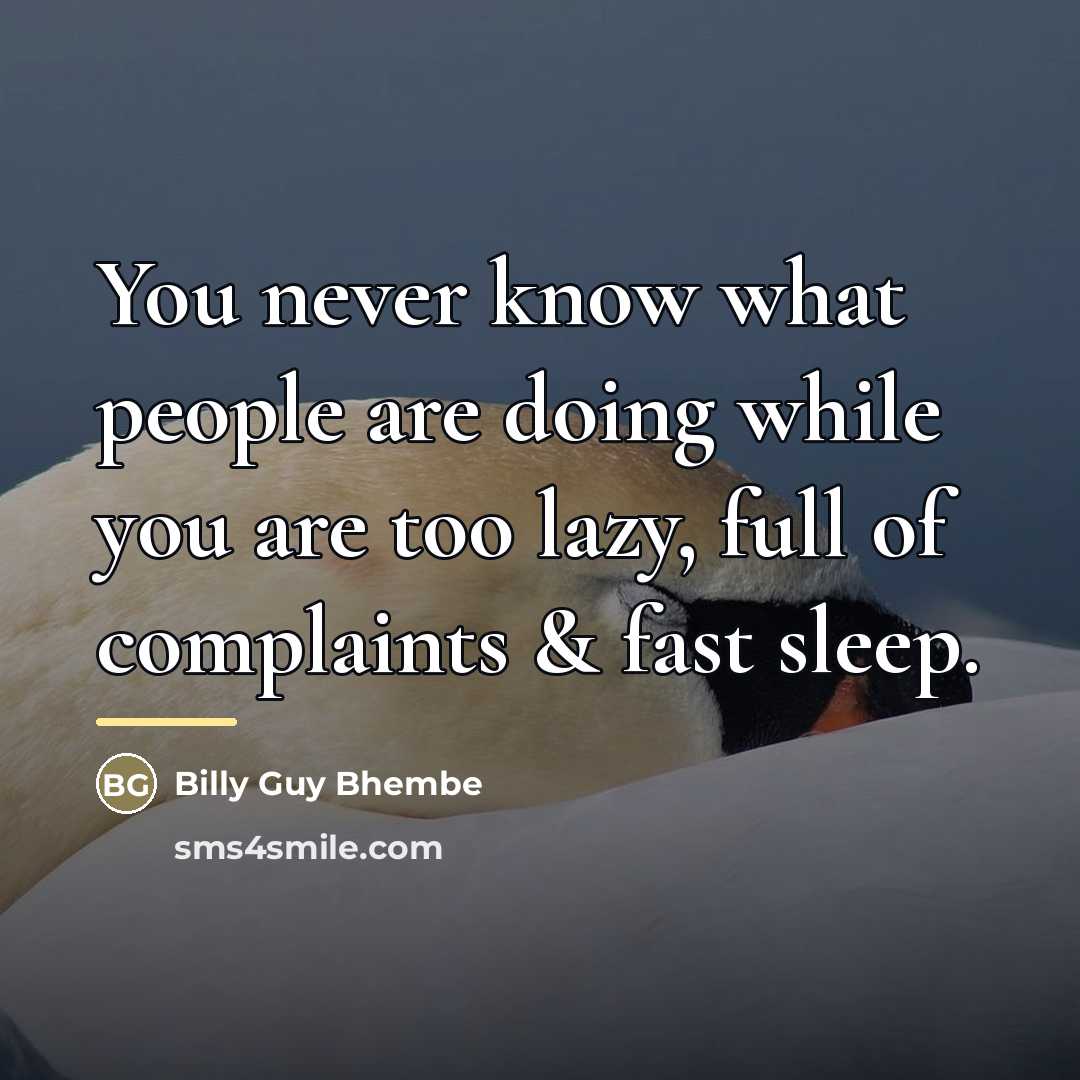 “You never know what people are doing while you are…” quote by Billy Guy Bhembe