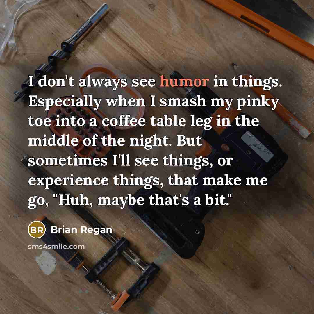 “I don't always see humor in things. Especially when I…” quote by Brian Regan