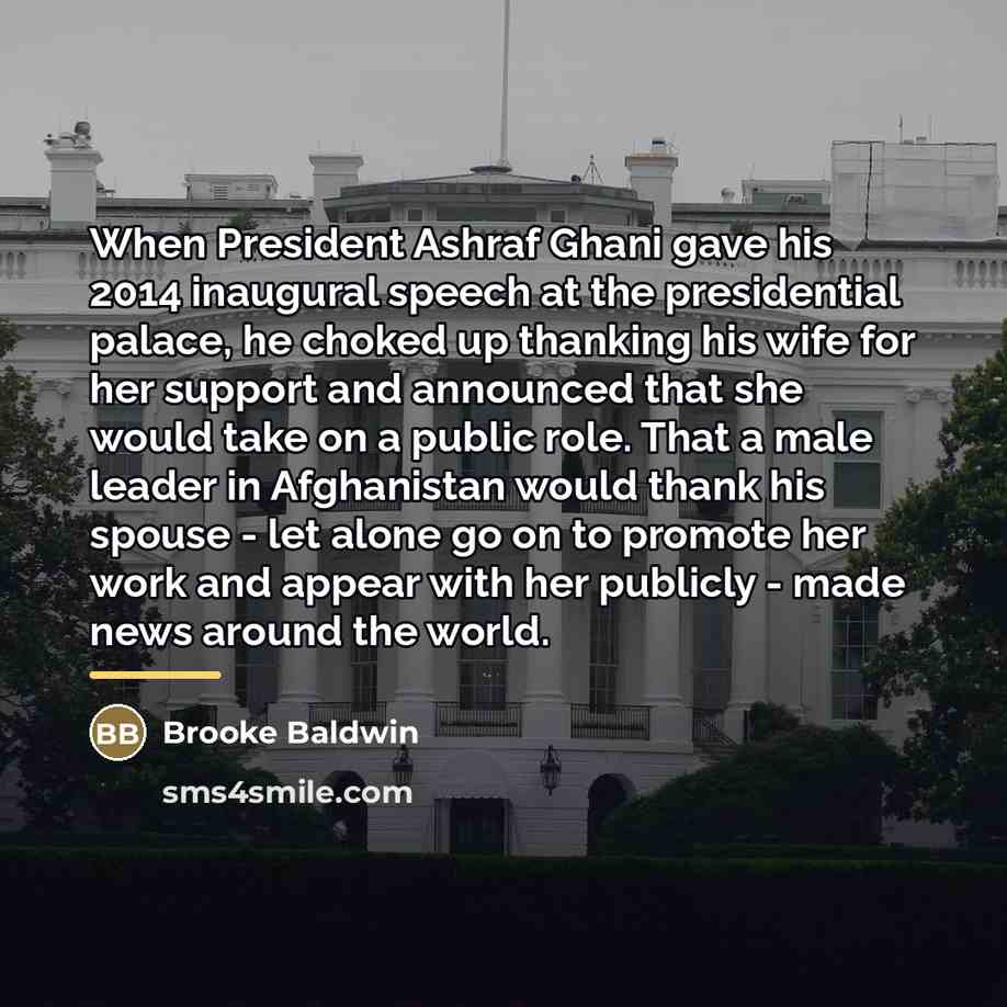 “When President Ashraf Ghani gave his 2014 inaugural speech at…” quote by Brooke Baldwin