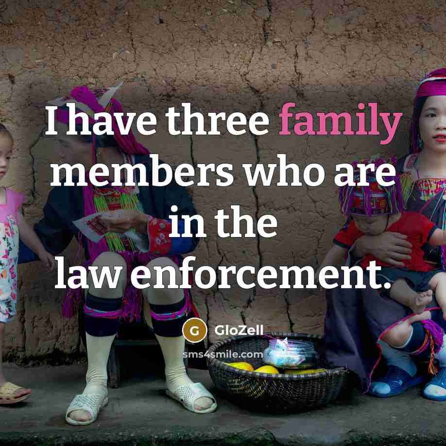 “I have three family members who are in the law…” quote by GloZell
