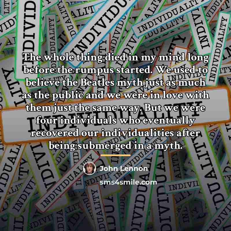 “The whole thing died in my mind long before the…” quote by John Lennon
