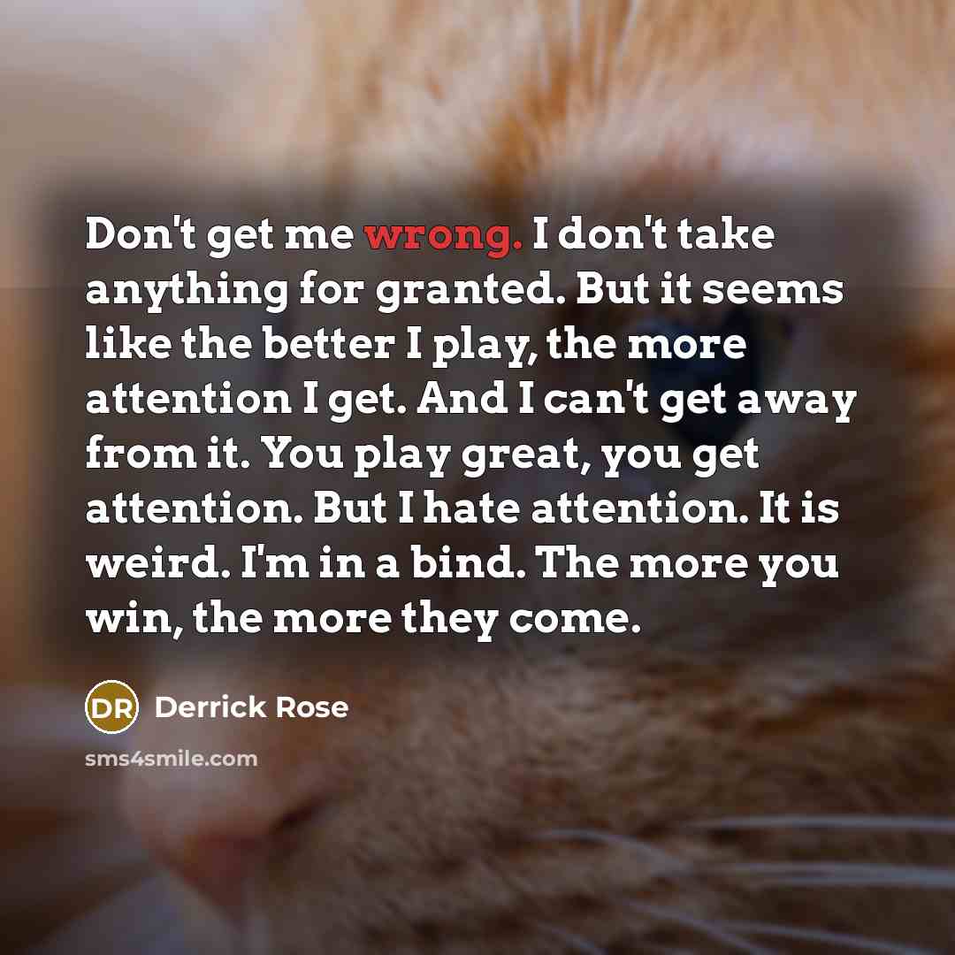 “Don't get me wrong. I don't take anything for granted.…” quote by Derrick Rose