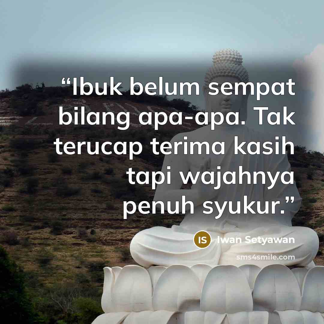 “Ibuk belum sempat bilang apa-apa. Tak terucap terima kasih tapi wajahnya penuh syukur.” quote by Iwan Setyawan