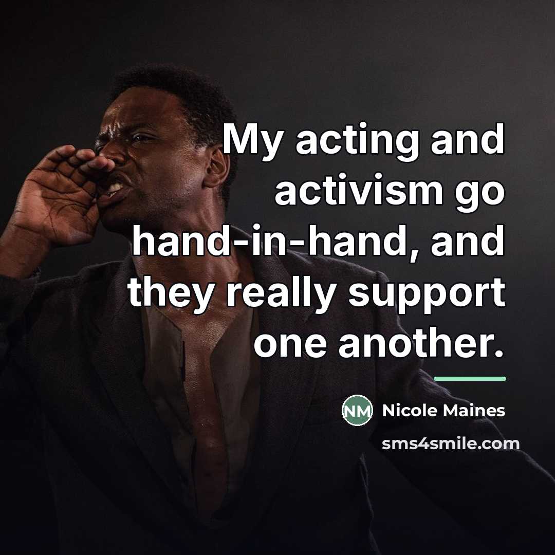 “My acting and activism go hand-in-hand, and they really support…” quote by Nicole Maines