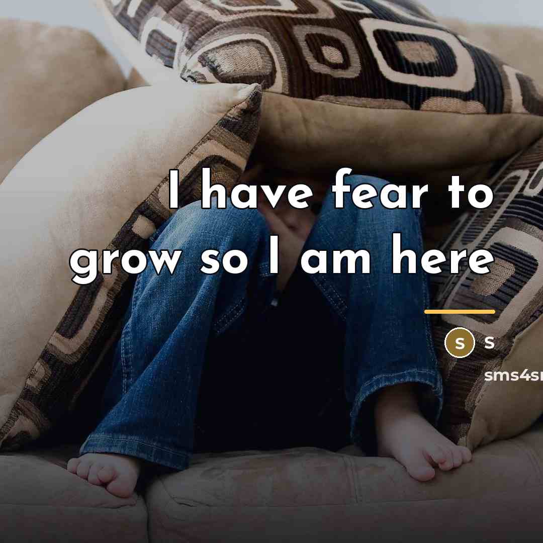 “I have fear to grow so I am here…” quote by S
