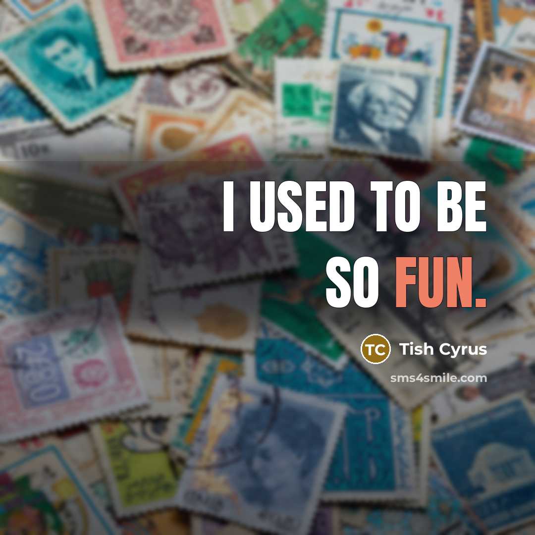 “I used to be so fun.…” quote by Tish Cyrus