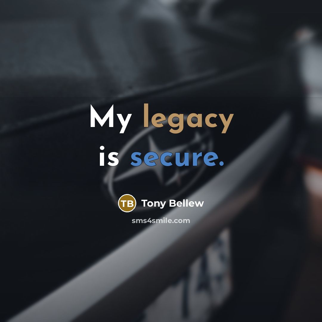 “My legacy is secure.…” quote by Tony Bellew