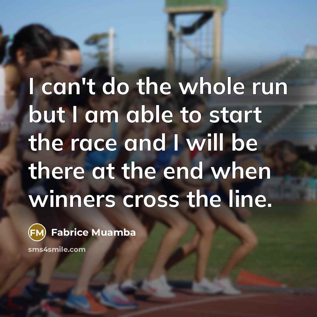 “I can't do the whole run but I am able…” quote by Fabrice Muamba