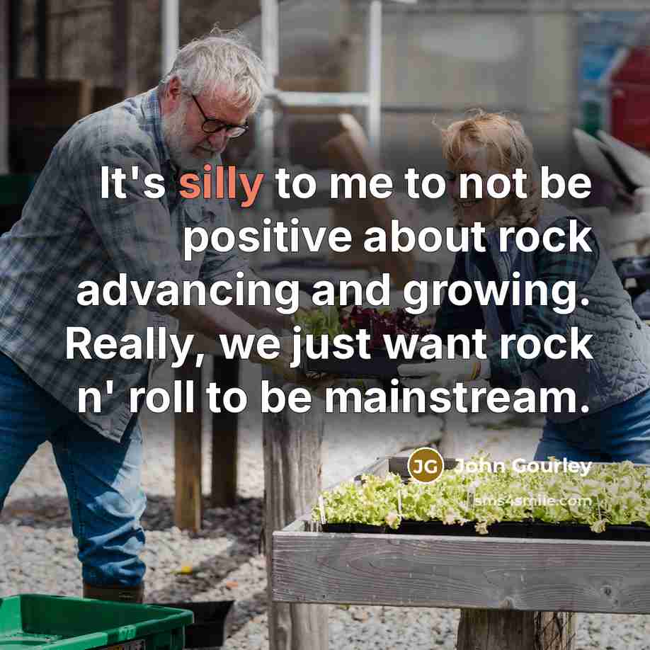 “It's silly to me to not be positive about rock…” quote by John Gourley