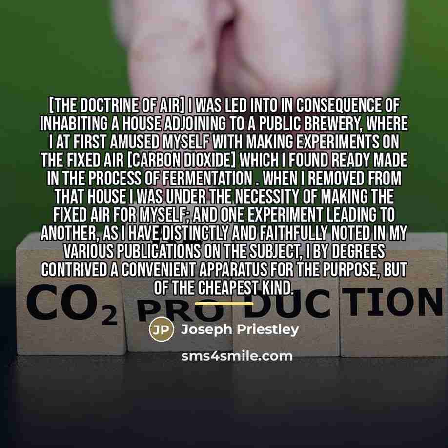 “[The doctrine of air] I was led into in consequence…” quote by Joseph Priestley