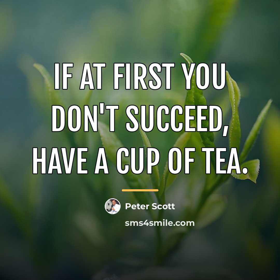 “If at first you don't succeed, have a cup of…” quote by Peter Scott