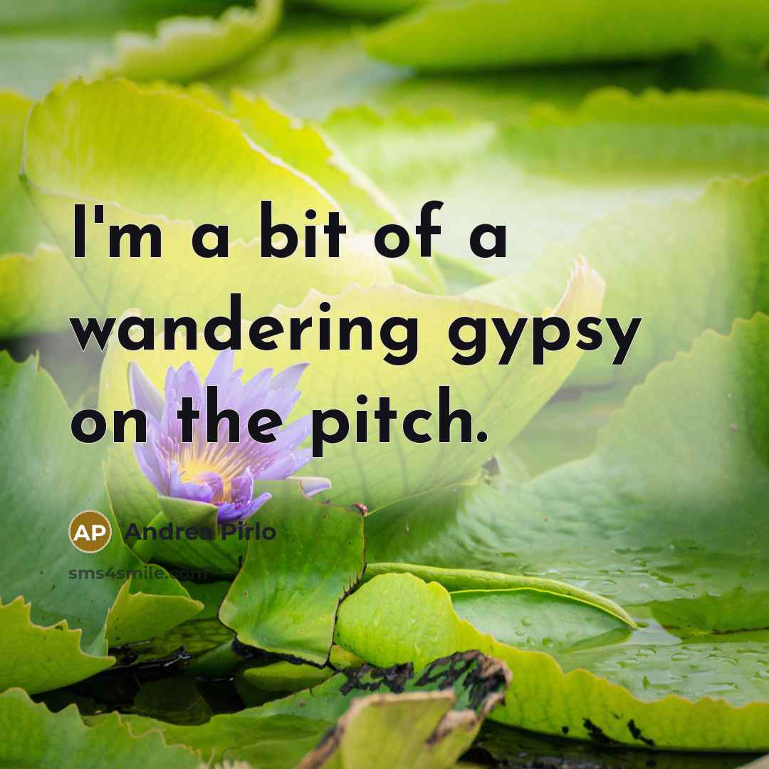 “I'm a bit of a wandering gypsy on the pitch.…” quote by Andrea Pirlo