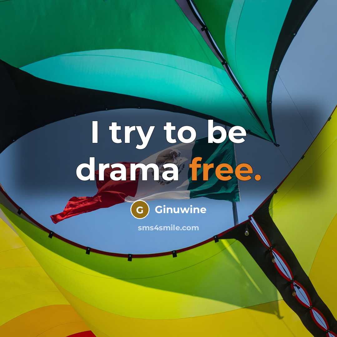 “I try to be drama free.…” quote by Ginuwine