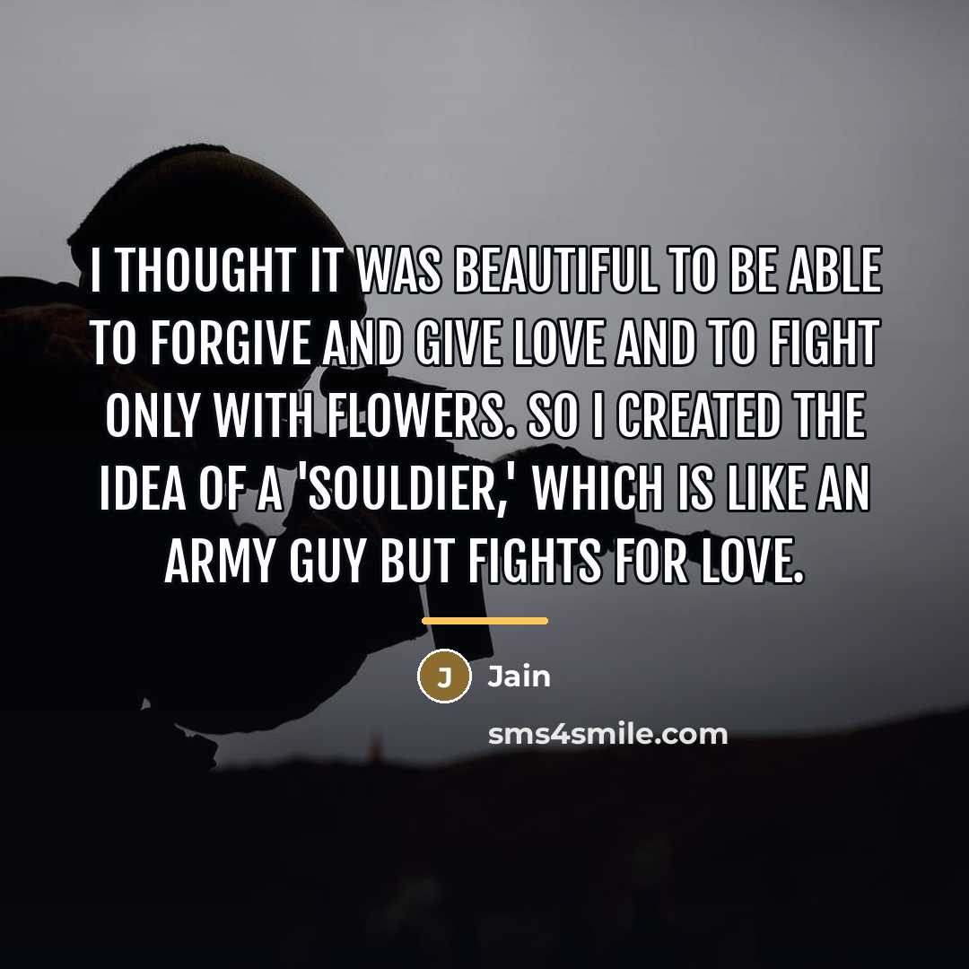 “I thought it was beautiful to be able to forgive…” quote by Jain