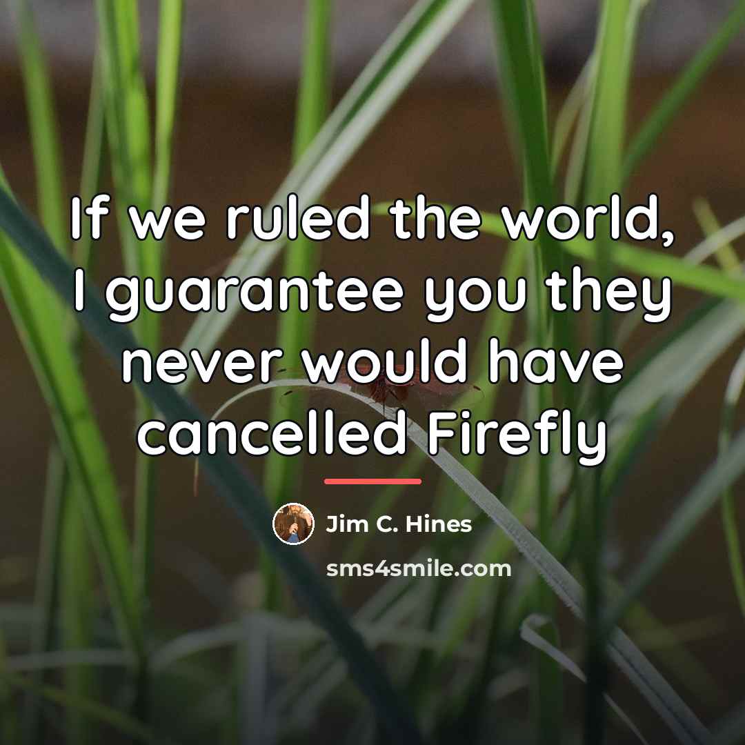 “If we ruled the world, I guarantee you they never…” quote by Jim C. Hines