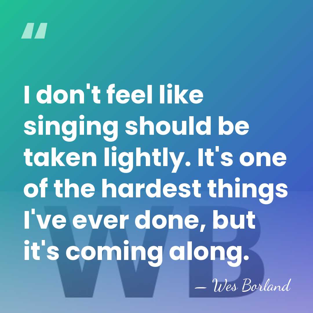 I don't feel like singing should be taken lightly. It's one of&hellip; - Wes Borland