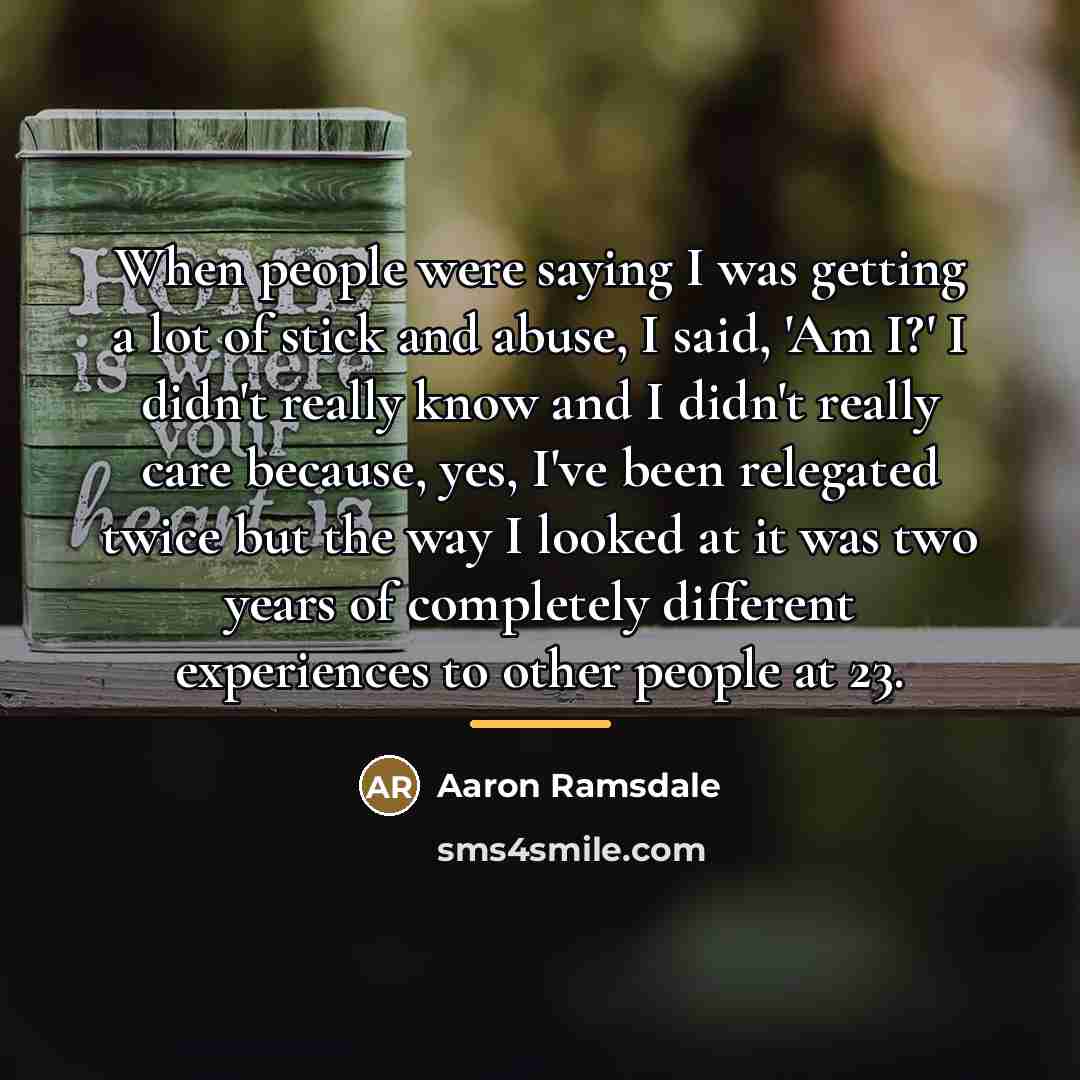 “When people were saying I was getting a lot of…” quote by Aaron Ramsdale