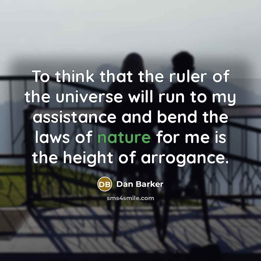 “To think that the ruler of the universe will run…” quote by Dan Barker