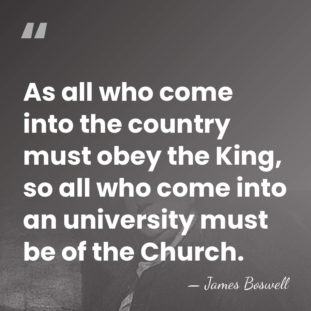 As all who come into the country must obey the King, so&hellip; - James Boswell