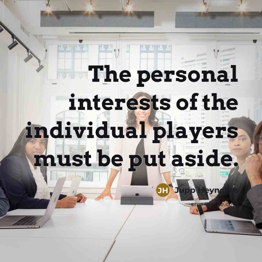 “The personal interests of the individual players must be put aside.” quote by Jupp Heynckes