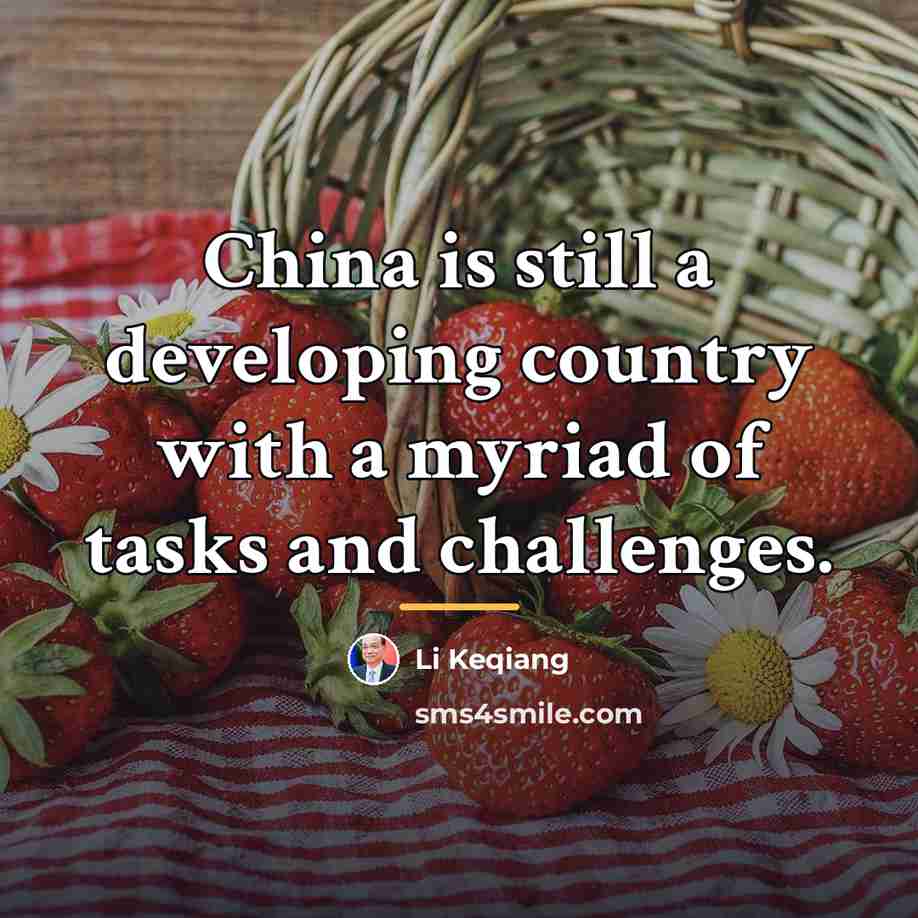 “China is still a developing country with a myriad of…” quote by Li Keqiang