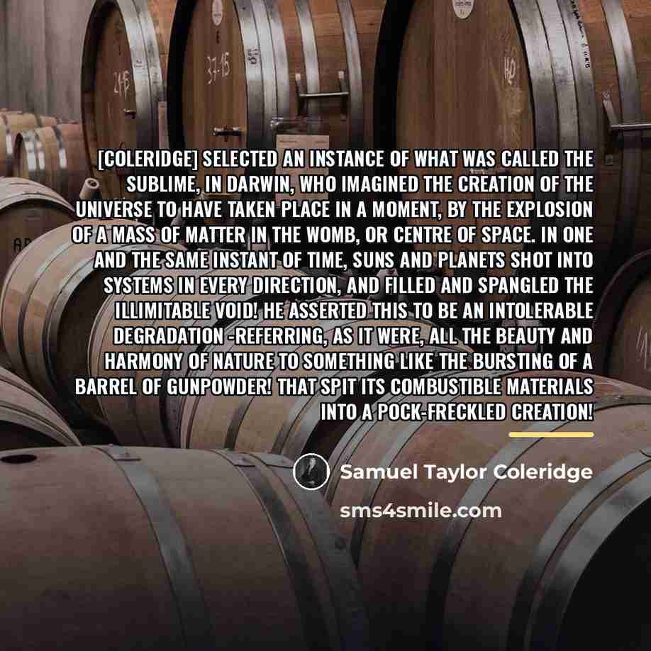 “[Coleridge] selected an instance of what was called the sublime,…” quote by Samuel Taylor Coleridge