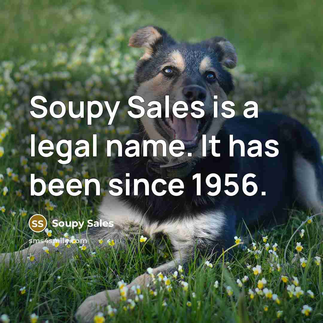 “Soupy Sales is a legal name. It has been since…” quote by Soupy Sales