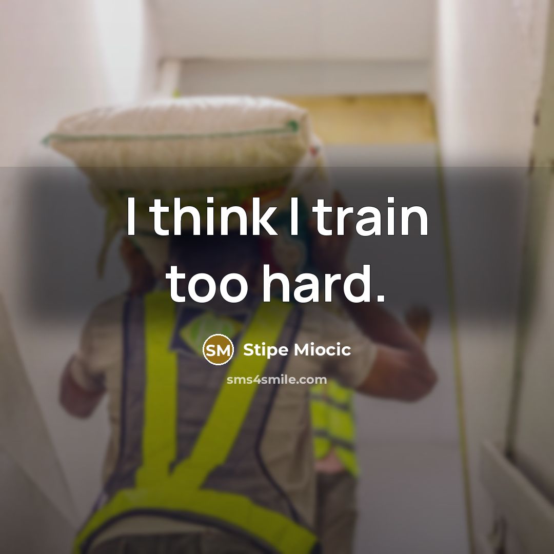 “I think I train too hard.…” quote by Stipe Miocic