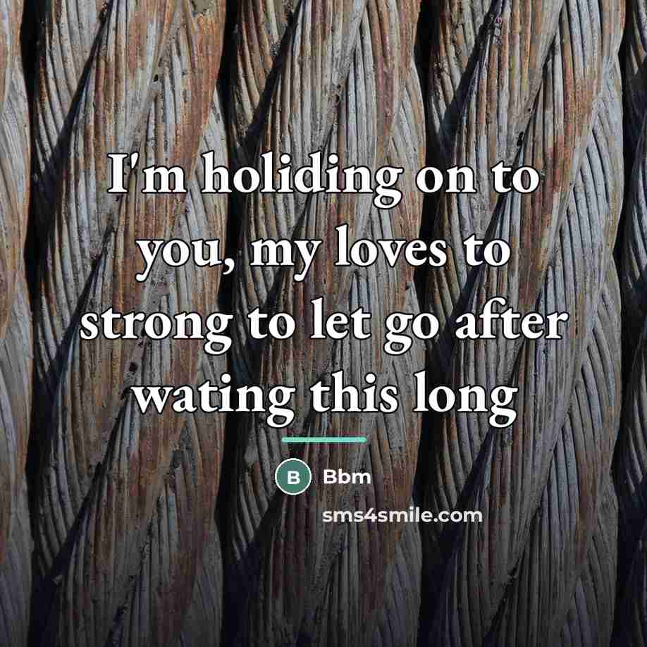 “I'm holiding on to you, my loves to strong to…” quote by Bbm