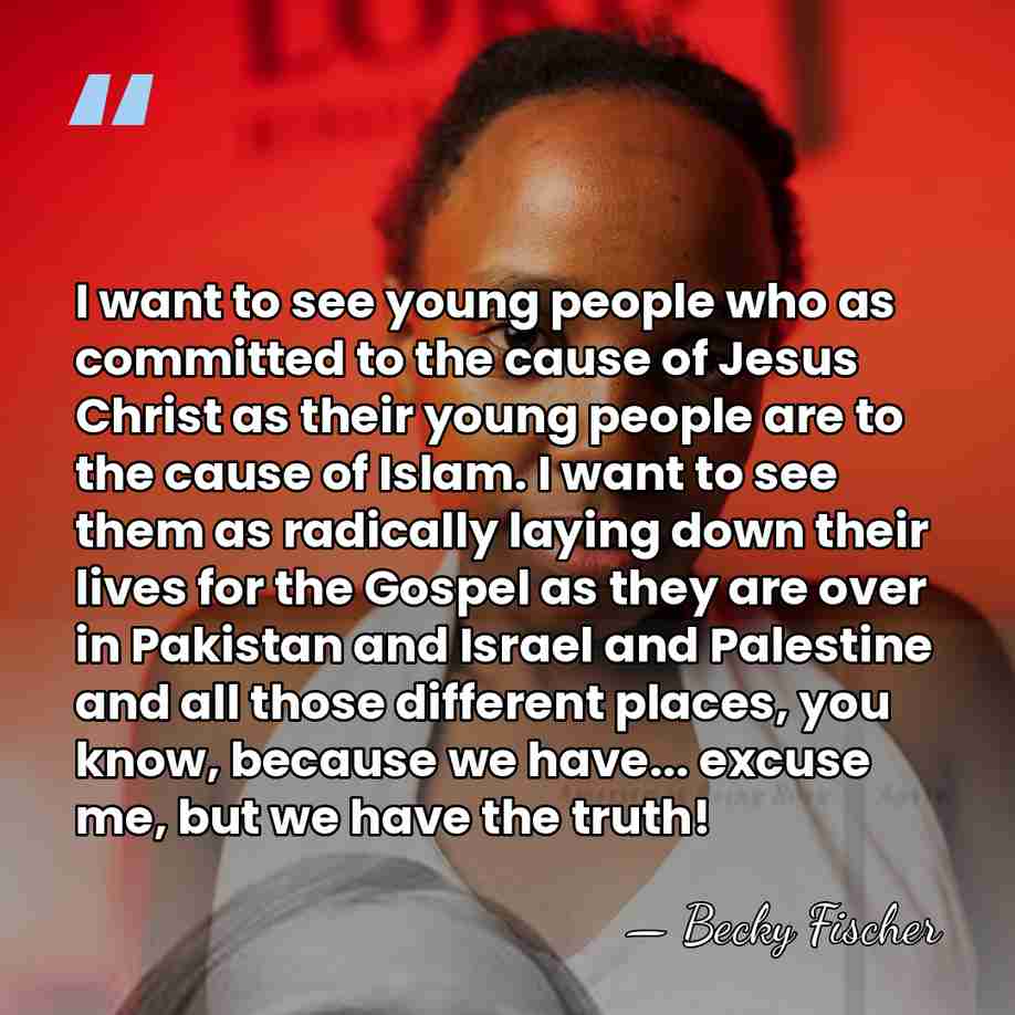 I want to see young people who as committed to the cause&hellip; - Becky Fischer