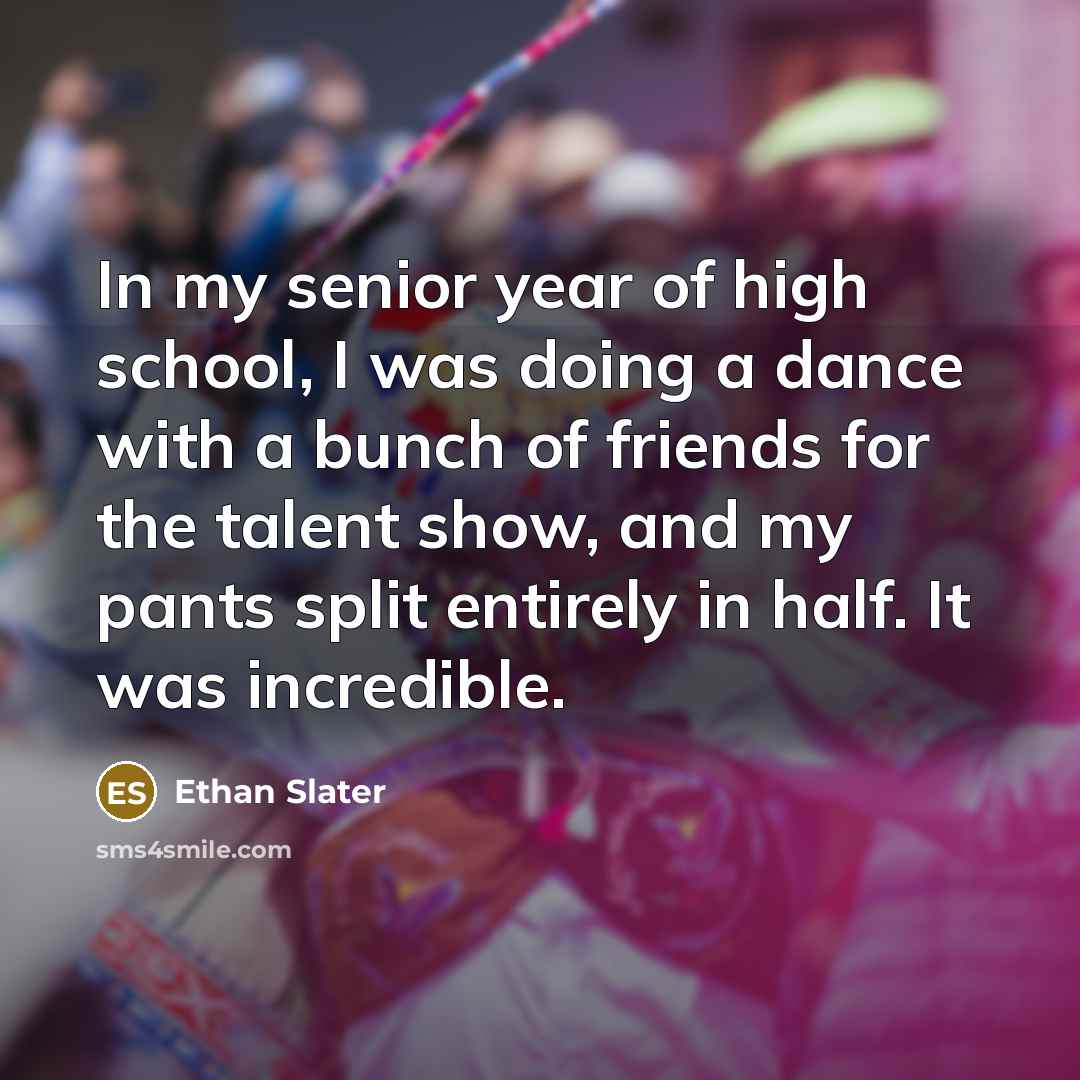 “In my senior year of high school, I was doing…” quote by Ethan Slater