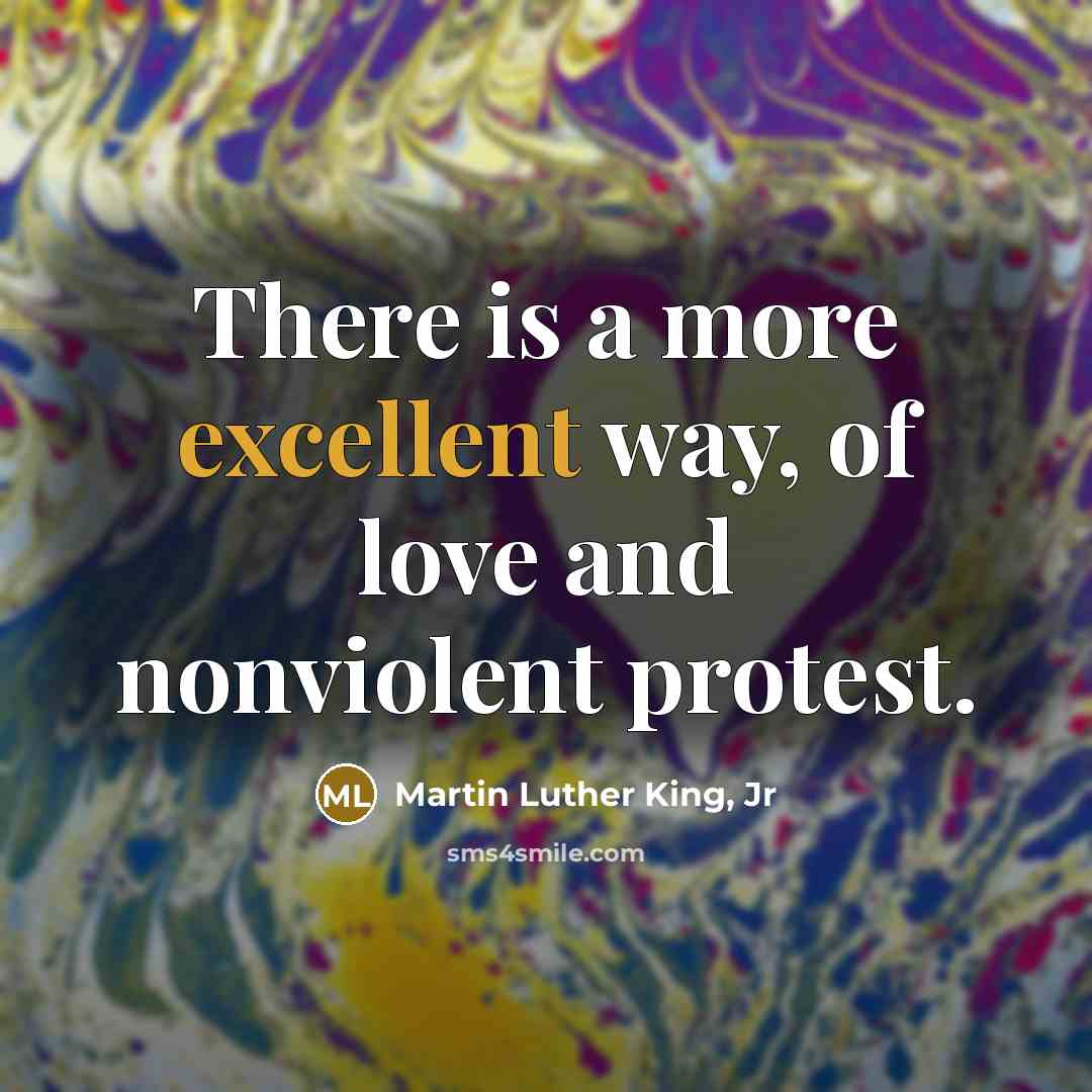 “There is a more excellent way, of love and nonviolent…” quote by Martin Luther King, Jr