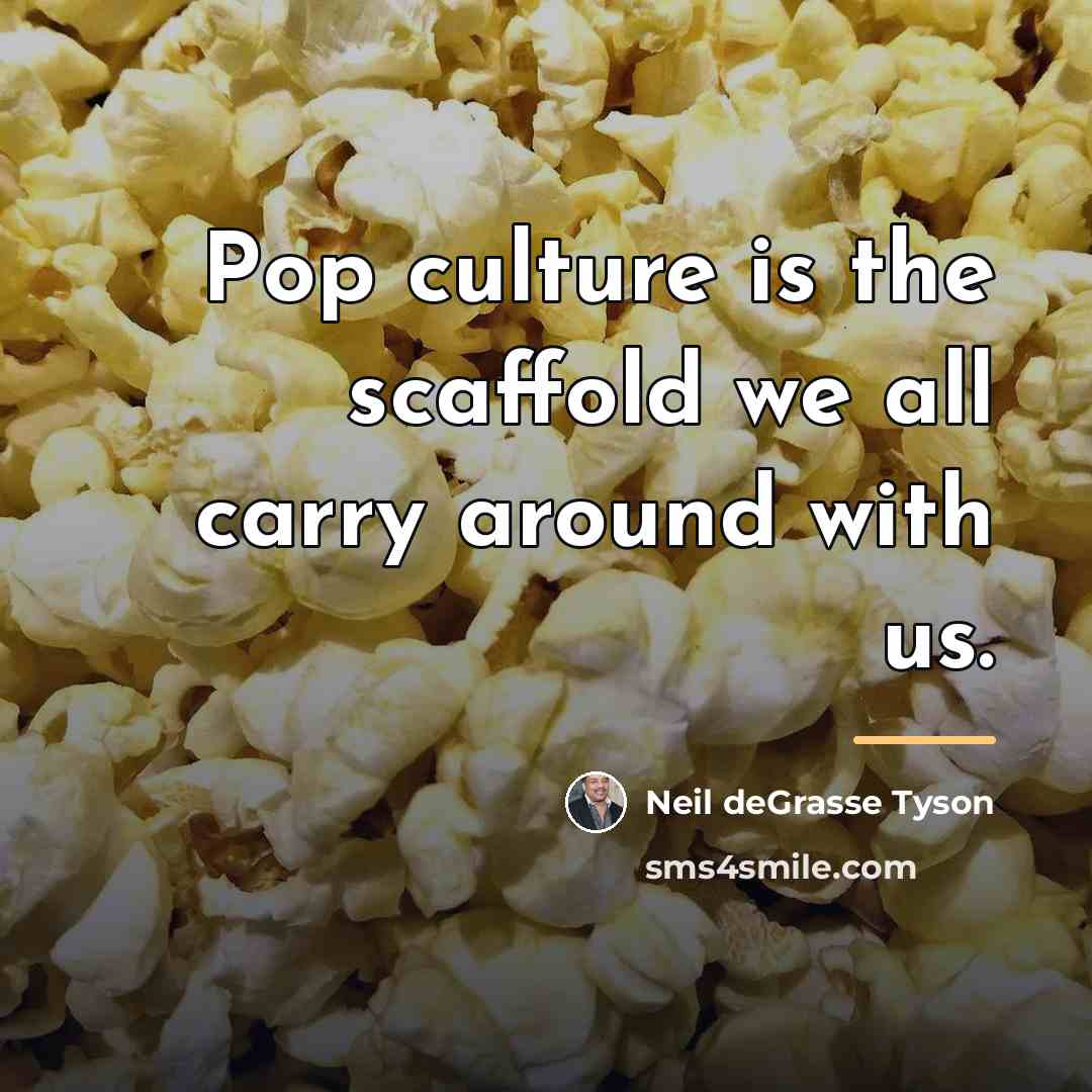 “Pop culture is the scaffold we all carry around with…” quote by Neil deGrasse Tyson
