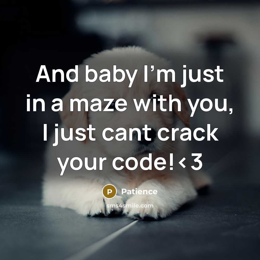 “And baby I'm just in a maze with you, I…” quote by Patience