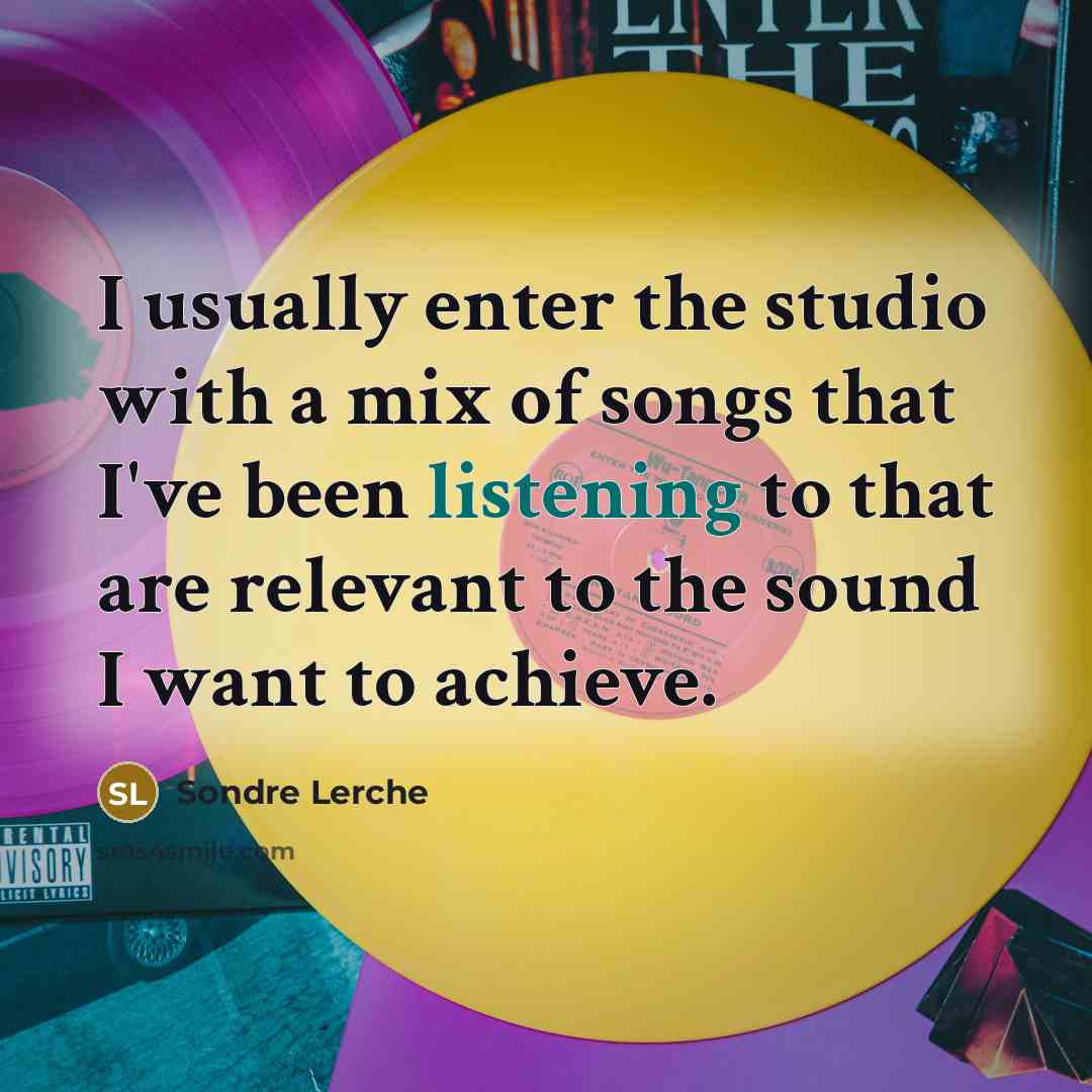 “I usually enter the studio with a mix of songs…” quote by Sondre Lerche