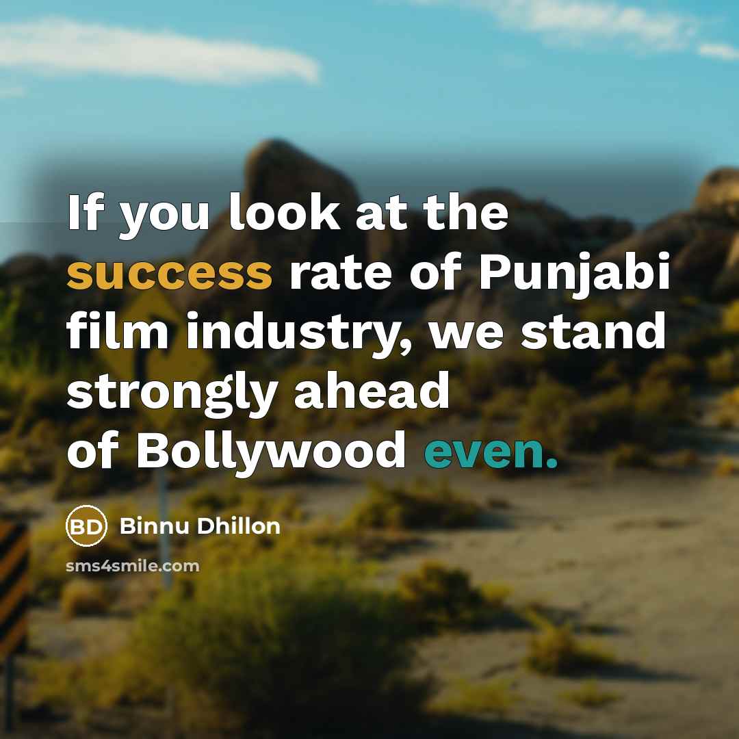 “If you look at the success rate of Punjabi film…” quote by Binnu Dhillon