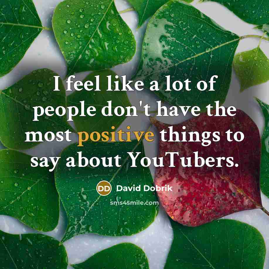 “I feel like a lot of people don't have the…” quote by David Dobrik